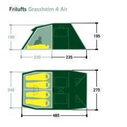 FRILUFTS GRASSHOLM 4 AIR - Familienzelt -Trekking Haus 5637294612 ab grassholm 4 air frilufts 24