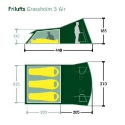 FRILUFTS GRASSHOLM 3 AIR - Familienzelt -Trekking Haus 5637688347 durgltk grassholm 3 air frilufts 24